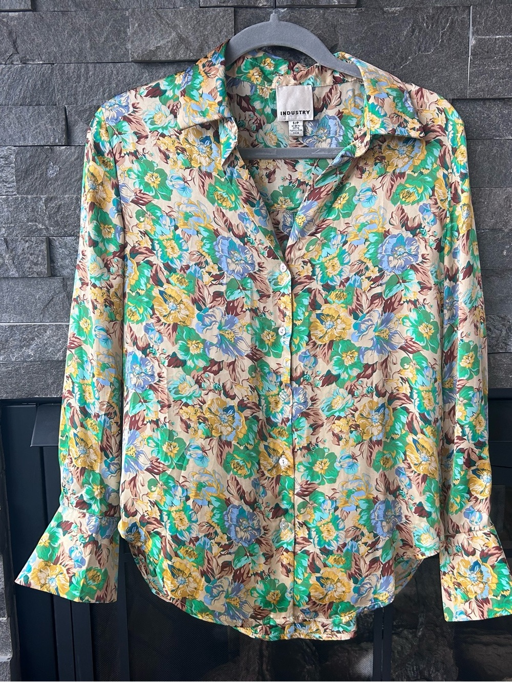 Industry Republic Clothing Floral Button Down Top